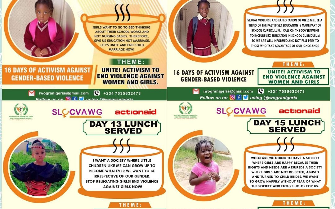 Public Awareness Campaigns in Commemoration of 16 Days of Activism Against Gender-Based Violence.